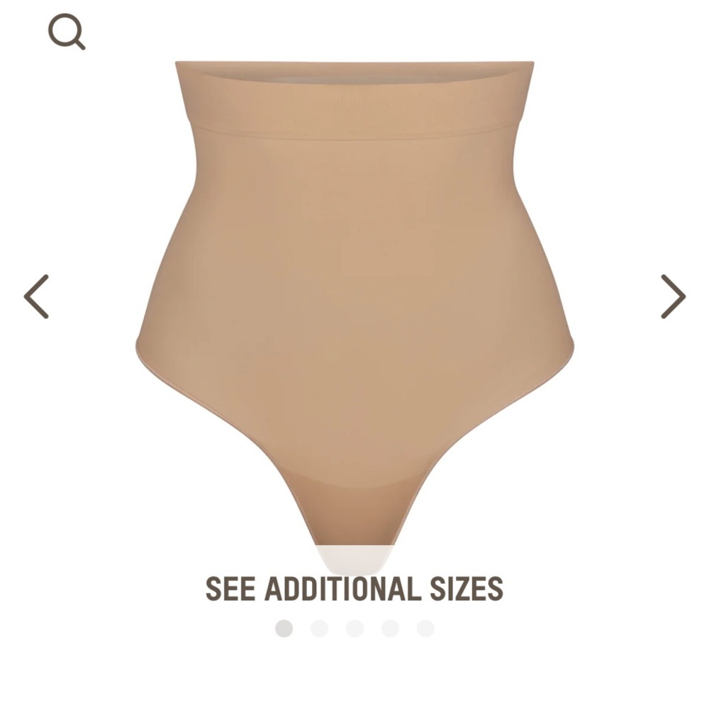 SKIMS High-Waist Shaping Thong Brief in Light Beige